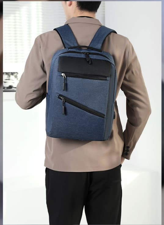 Stor Kapacitet Multi-Funktionel Multi-Delt Laptop Taske Blue Blue