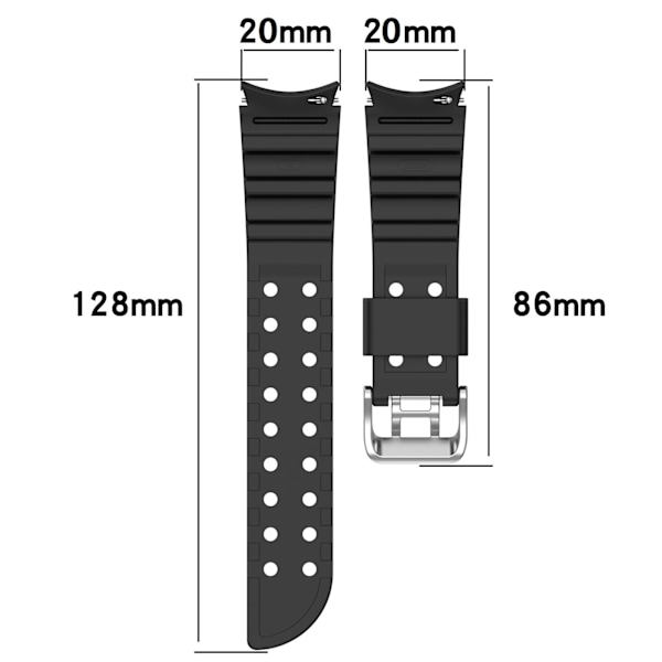 Silikone urrem til Samsung Galaxy Watch Sort