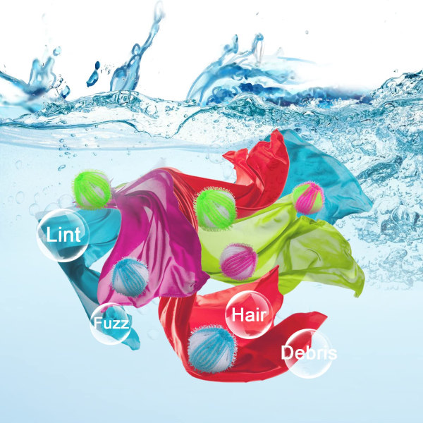 Återanvändbar torktumlare tvättboll 6-pack Flerfärgad