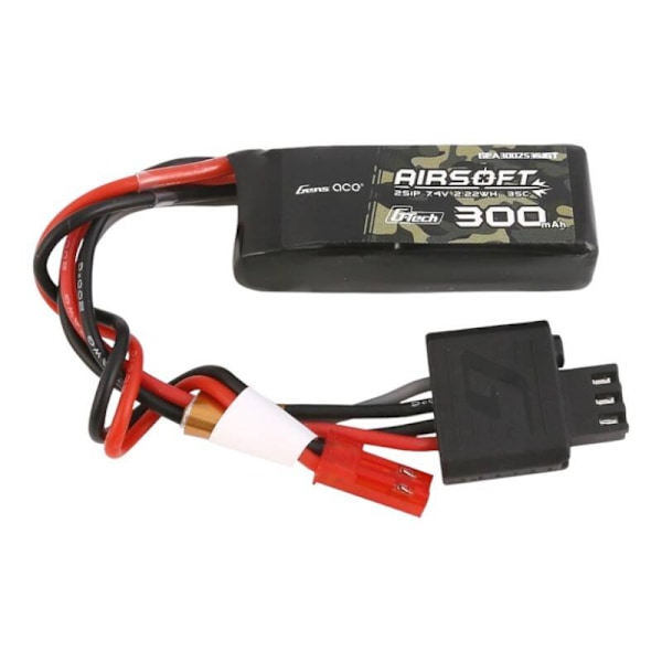 Gens ace G-Tech 35C 300mAh 2S1P 7.4V Airsoft Gun Lipo-batteri med JST-SYP-stik