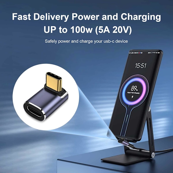 Type-C Hane till Hona Adapter 2-pack - 100W, 20Gbps, 4K60Hz