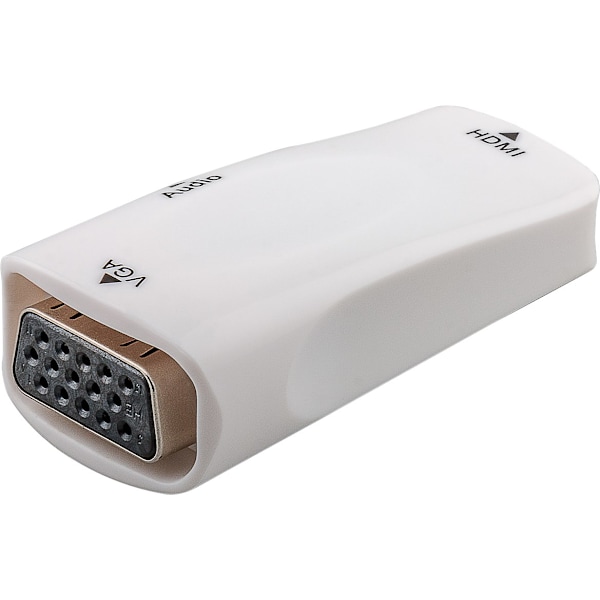 Kompakt HDMI™/VGA-adapter inkl. ljud, Guldpläterad