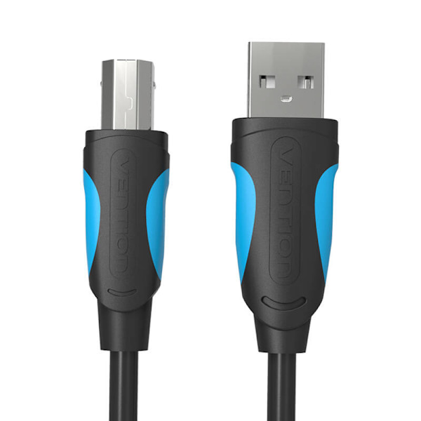 USB 2.0 A til USB-B printerkabel Ventilation VAS-A16-B100 1m Sort