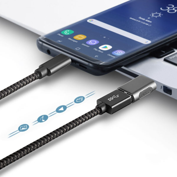 USB-C (hane) till USB 3.0 (hona) Adapter 10 Gbps Guld