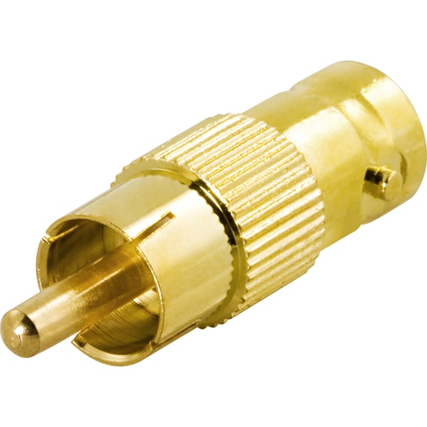 Adapter, RCA male to BNC female, gold plated
