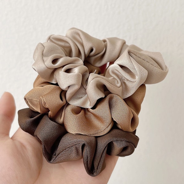 Chic Scrunchie Sæt: 5-Pak Mælkete Farver