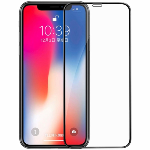 Näytönsuoja iPhone 11, musta reunus