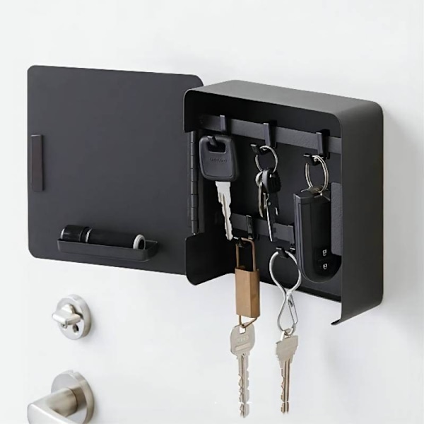Nøgleholder Nøgleskab, Magnetisk nøglekrogboks Sort