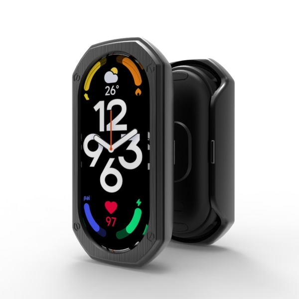 Beskyttende urkasse til Xiaomi Mi Band 8 og NFC-version Sort