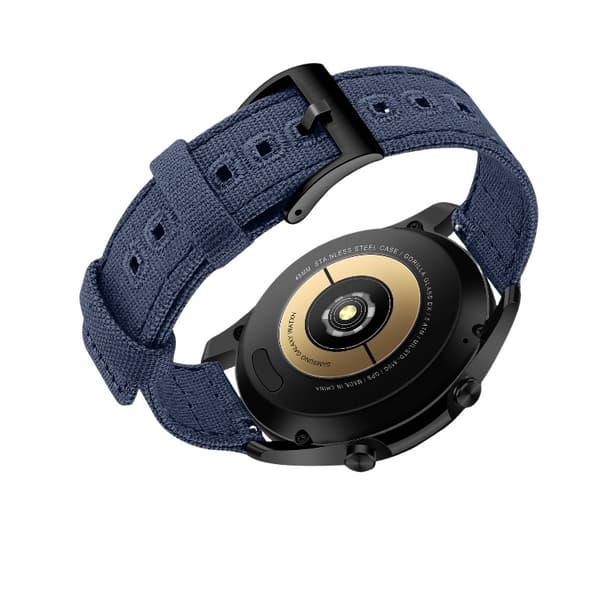 24 mm lærredsrem til Suunto 9 Blue Blue
