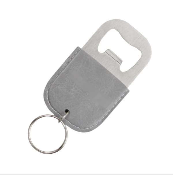 Nahkainen pullonavaaja avaimenperänä - Kompakti ja tyylikäs Grey Grey