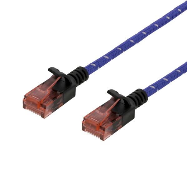 Tough Slim CAT.6A U/UTP Patch Cable, 28AWG, 3.8mm, 1m, blue