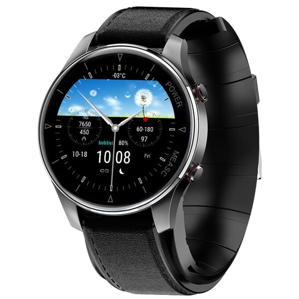 Smartwatch med blodsyre- och blodtrycksmätare Black Black