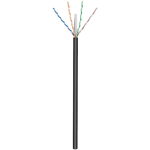 CAT 6 udendørs-netværkskabel, U/UTP, sort