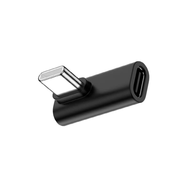 2-pak Type-C hun til Type-C han højre vinkel adapter, 2.0 sprøjtestøbt, pladsbesparende design