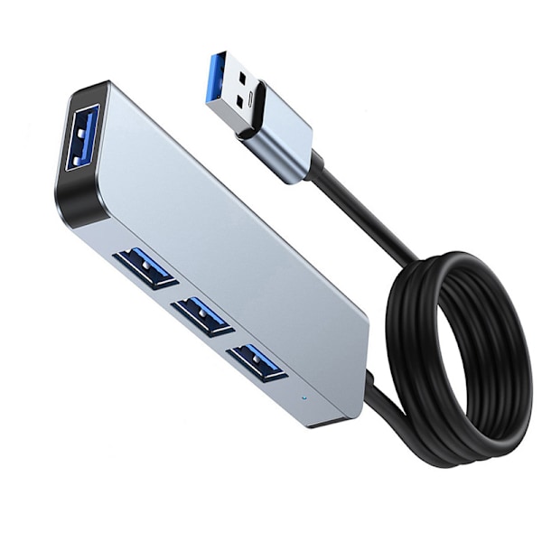 Højhastigheds USB 3.0 Hub med 4 Porte - Slank og Effektiv