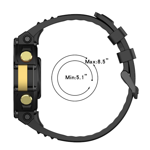 Silikoninen ranneke Amazfit T-Rex 2:lle Musta