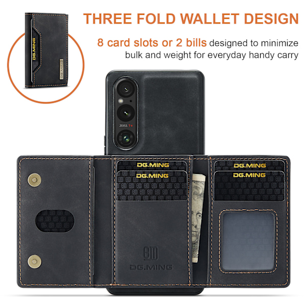 M2 magneettinen lompakkokotelo Sonylle Sony Xperia 10 VI 2024
