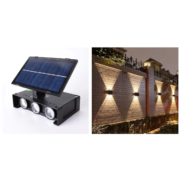 Solcellsvägglampa för utomhusbruk HJ-147