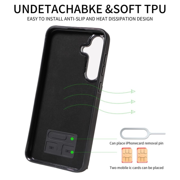 Multifunktionelt telefoncover med kortholderstativ til Samsung Samsung S22