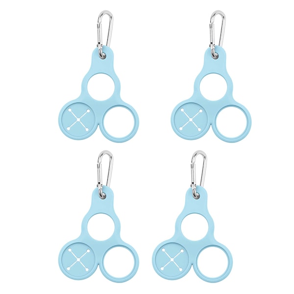 Silicone Vattenflaskhållare Clip - 4-pack Blå