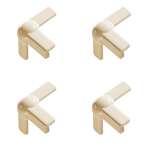 Vadderade Hörnskydd - Beige T-Form (4-Pack)