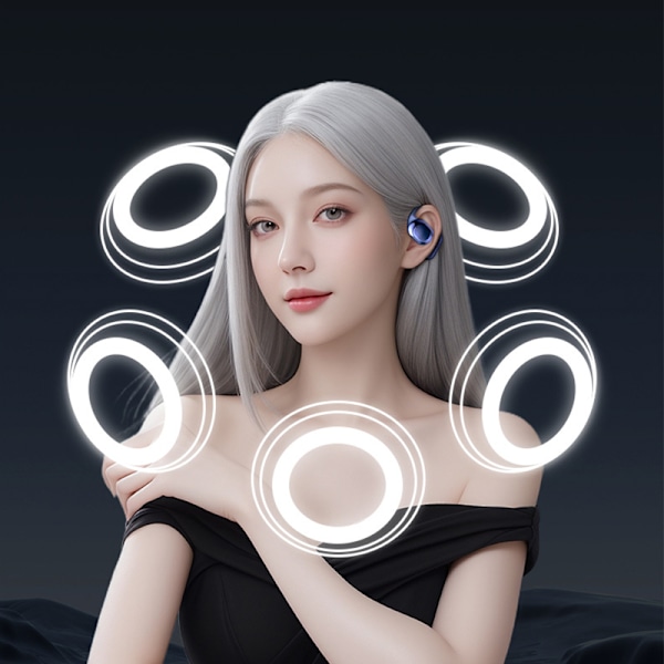 SHINECON Bluetooth 5.3 Hovedtelefoner Blå