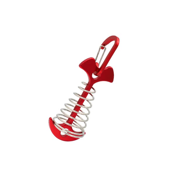 Tältpinnar av fiskbensmodell i aluminiumlegering med spänne (4-pack) Red Red
