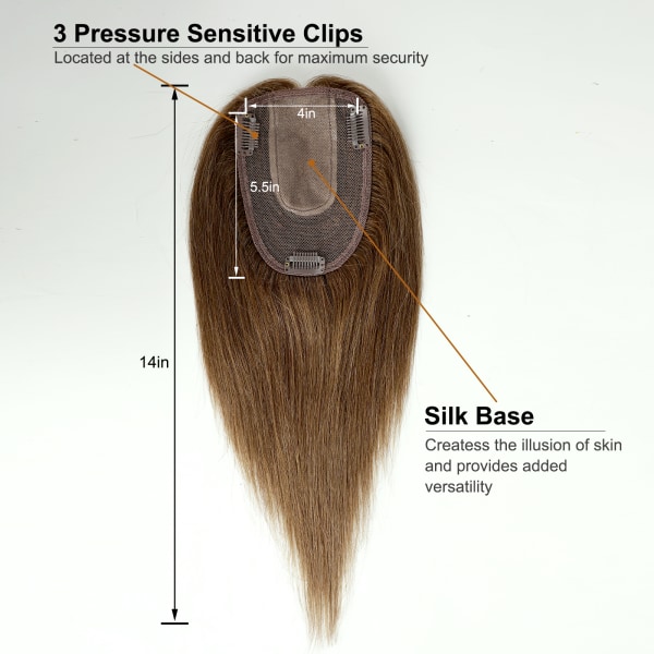 Chic rak peruk för kvinnor, justerbar och andas Ljusbrun