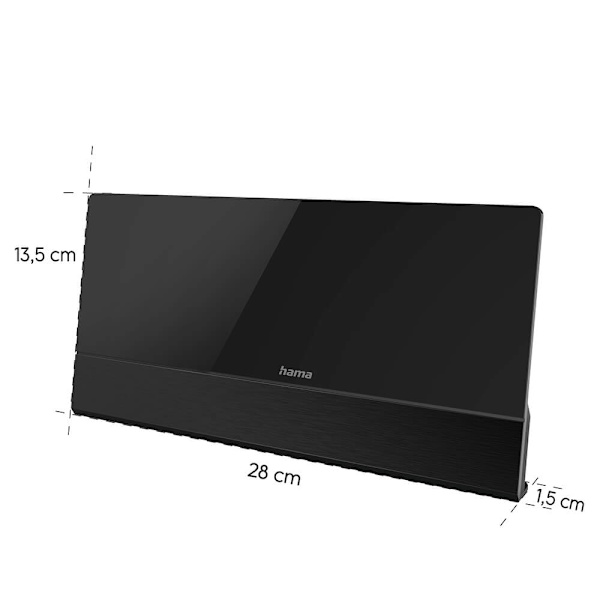 Inomhusantenn Pro 55 DAB+/DAB/DVB-T2/FM Flat Svart