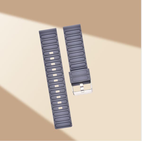 22mm Vågmönstrad Silikonrem för Galaxy Watch7/FE/4/5/6 Grey Grey