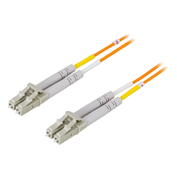 OM1 Fiber cable, LC - LC, duplex, UPC, 62,5/125, 15m, orange