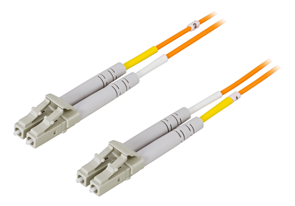OM1 Fiber cable, LC - LC, duplex, UPC, 62,5/125, 15m, orange