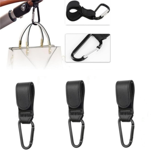 Krokklämmor Multifunktionella krokar 3-pack Svart