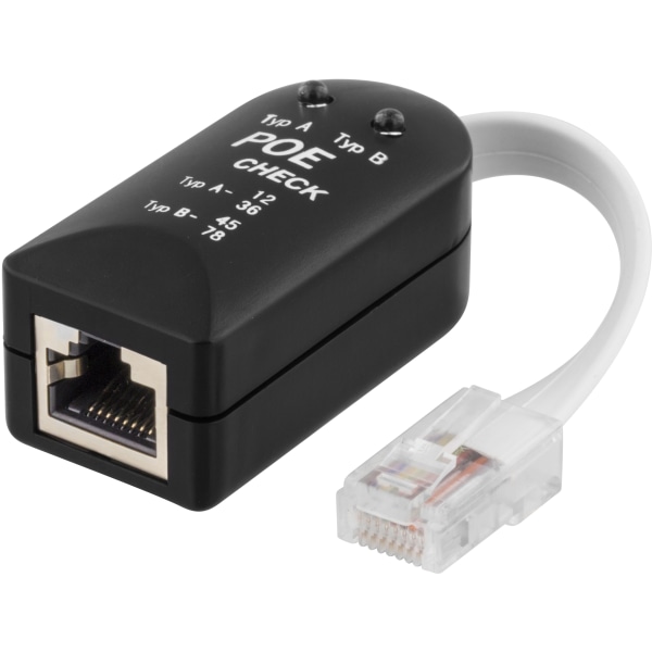 Test tool for POE (power over ethernet), black