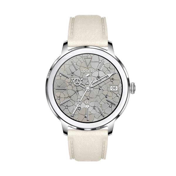 Smartwatch med puls-, blodtryks- og iltmåler Silver Silver