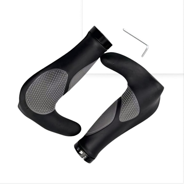 Ergonomiset kumiset ohjaustangon kahvat MTB:hen, bar endseillä