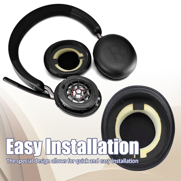 INF Ørepuder 1 par Jabra Elite 45H / Jabra Evolve2 65 Sort