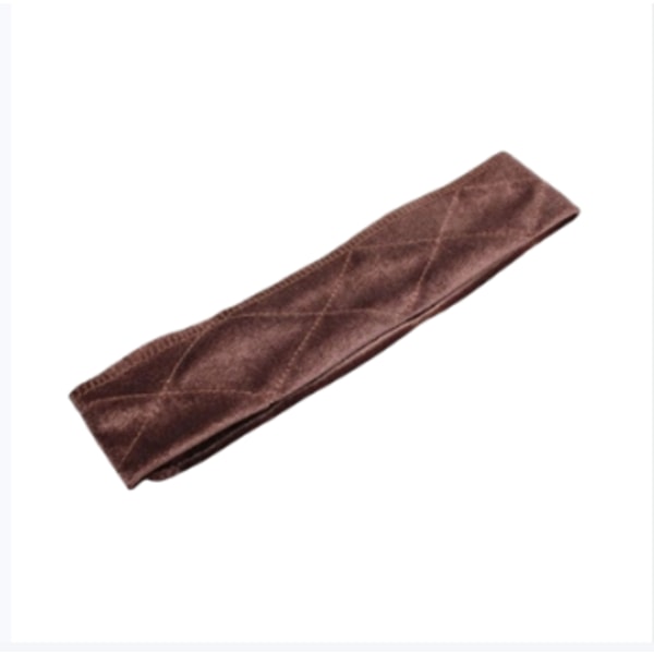 Justerbar Anti-Slip Velvet Peruk Pannband kaffe