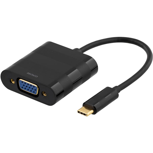 USB 3.1 to VGA adapter, USB type C male VGA female, black 1264 Fyndiq