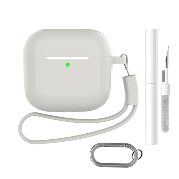 AirPods-etui med nøglering og tilbehør AirPods 4 Flat Gennemsigtig