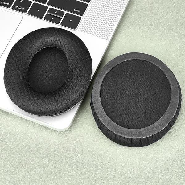 Fodboldmesh memoryskum ørepuder kompatible med KRK KNS6400 og KNS8400 - 2-pak erstatningspuder til studiemonitor