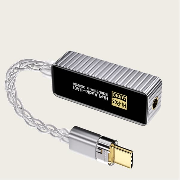 BJ06(HA01) USB-C - 3,5 mm kuulokeadapteri Silver Silver