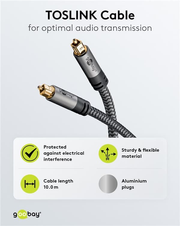 TOSLINK-kabel, 10 m