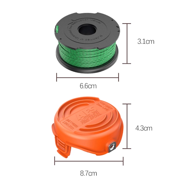 Trimmerspole för Black & Decker GL9035-QS, GL8033-QS, STC5433PC-QW