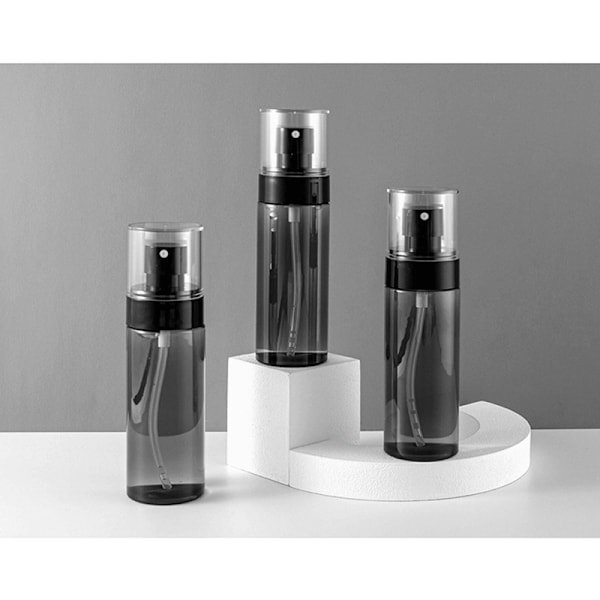 3-delad PETG förtjockad rund sprayflaska set - 30 ml, 60 ml, 100 ml