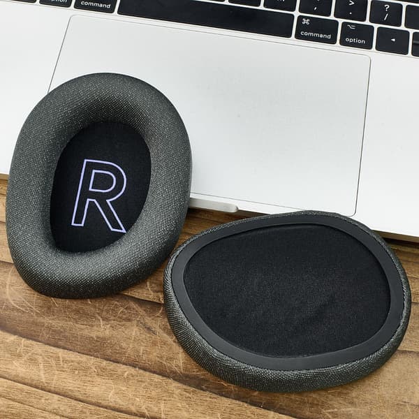 Ersättningsöronkuddar kompatibla med Logitech G522 Lightspeed Wireless - 2-pack, Mesh-tyg & Memory Foam Black Black