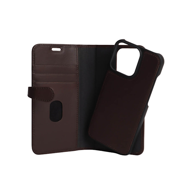 Wallet Læder Til 3 kort iPhone 13 Pro Brun