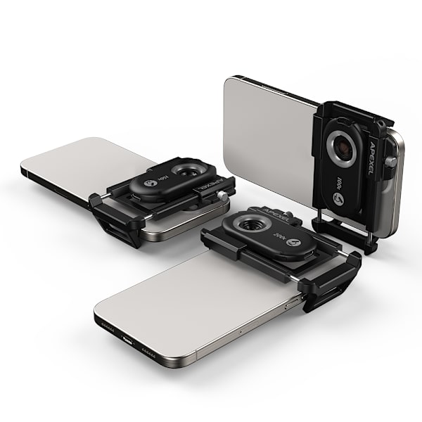3-i-1 clip-on telefonmikroskoplinse med LED-lys