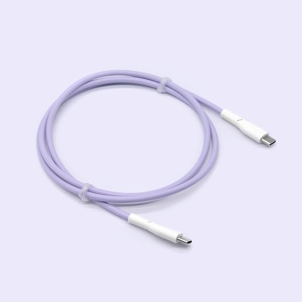 60W USB-C - USB-C -kaapeli: Nopea lataus ja tiedonsiirto Violetti